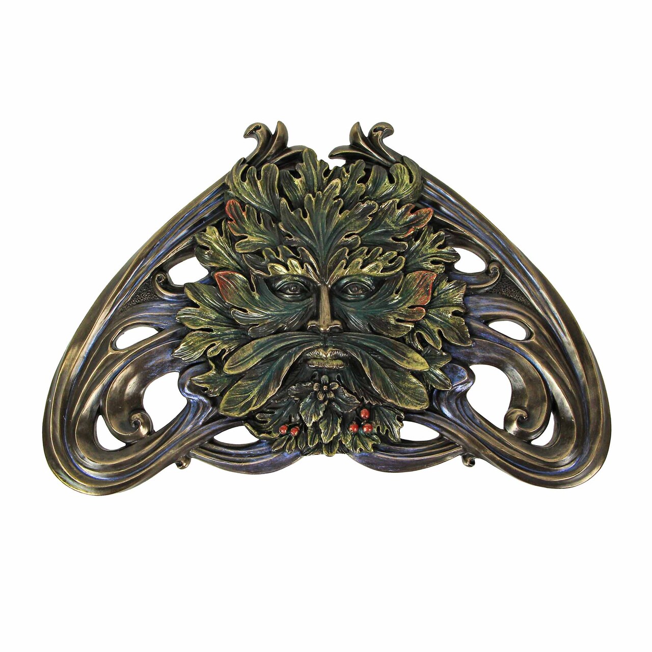 Art Nouveau Style Celtic Greenman Wall Hanging 9.5 Inches Long